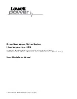 Lowell power Pure Sine Wave Value Series User & Installation Manual preview