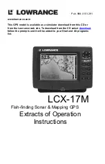 Preview for 1 page of Lowrance LCX-17M Operating Instructions Manual