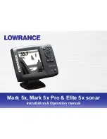 Lowrance Mark 5X DSI Installation And Operation Manual preview