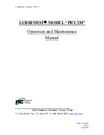 LSC LUBRIMIST PRY330 Operation And Maintenance Manual preview