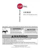 LSP inc. LSC850D Owner'S Manual preview