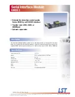 Preview for 1 page of LST Serial Interface Module SIM06-1 Specifications