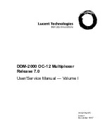 Lucent Technologies DDM-2000 OC-12 User & Service Manual preview