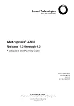 Lucent Technologies Metropolis AMU 1m/1o Applications And Planning Manual preview