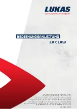 Lukas LX CLAW Operating Instructions Manual preview