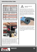 Preview for 13 page of Lumberjack BGS125 Safety And Operating Manual