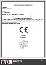 Preview for 13 page of Lumberjack EBS100VS Safety And Operating Manual