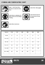 Preview for 6 page of Lumberjack EBS76 Safety And Operating Manual