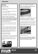 Preview for 9 page of Lumberjack EBS76 Safety And Operating Manual