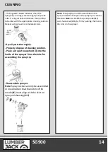 Preview for 16 page of Lumberjack SG900 Safety And Operating Manual