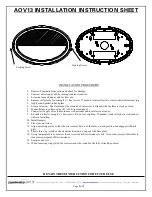 Preview for 3 page of Luminaire led AOV13 Installation Instruction Sheet