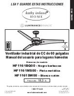 Preview for 27 page of Luminance Brands HF1161BQ00 Owner'S Manual