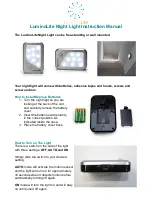 LuminoLite Night Light Instruction Manual preview