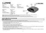 Preview for 2 page of Lumme LU-SM1255A User Manual