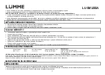 Preview for 8 page of Lumme LU-SM1255A User Manual