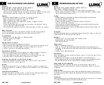 Preview for 2 page of LumX HL-250 Instruction Manual