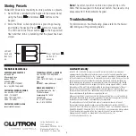 Preview for 8 page of Lutron Electronics SQE-2 Manual