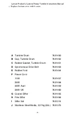 Preview for 10 page of Lyman CYCLONE ROTARY TUMBLER Instruction Manual