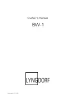 Lyngdorf Audio BassDirect BW-1 Owner'S Manual preview