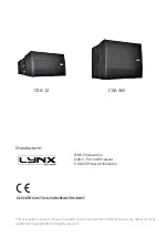 Preview for 2 page of Lynx CXA Series User Manual