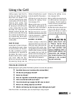 Preview for 17 page of Lynx L27FR2LP Care & Use Manual