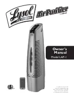 Lysol LYSOL Air Purifier LAP-1 Owner'S Manual preview