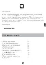 Preview for 3 page of M Confort TOWER+ User Manual