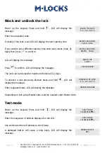 Preview for 21 page of M-LOCKS Basic line Series User Manual