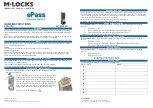 Preview for 2 page of M-LOCKS EP 8050 HU User Instructions