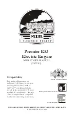 M.T.H. Premier E33 Electric Engine Operator'S Manual preview