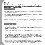 Preview for 8 page of M7 QE-131 Manual