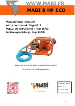 MABI 8 HP ECO Instruction Manual preview