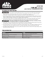 Preview for 4 page of MAC TOOLS JSTLP1100 Owner'S Manual