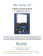 Mac Victor MVP-2KS Installation And Operating Manual preview