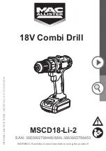 MacAllister MSCD18-Li-2 Manual preview