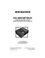 Mackenzie DV-2000 User Manual preview