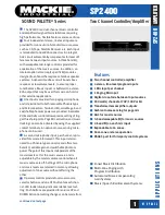 Mackie Sound Palette SP2400 Brochure preview