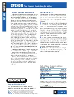 Preview for 6 page of Mackie Sound Palette SP2400 Brochure