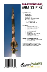 Madcow Rocketry AGM-33 Pike User Manual preview