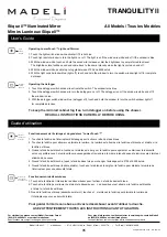 Preview for 5 page of Madeli Slique II TRANQUILITY II Specifications, Installation And User’S Manual