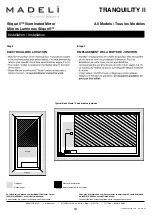 Preview for 19 page of Madeli Slique II TRANQUILITY II Specifications, Installation And User’S Manual