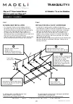 Preview for 20 page of Madeli Slique II TRANQUILITY II Specifications, Installation And User’S Manual