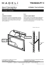 Preview for 22 page of Madeli Slique II TRANQUILITY II Specifications, Installation And User’S Manual