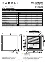 Preview for 10 page of Madeli Slique TRANQUILITY IM-TR2036-00 Specifications, Installation And User’S Manual