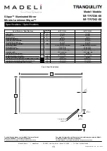 Preview for 15 page of Madeli Slique TRANQUILITY IM-TR2036-00 Specifications, Installation And User’S Manual