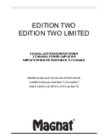 Magnat Audio EDITION TWO LIMITED Owner'S Manual/Warranty Document preview