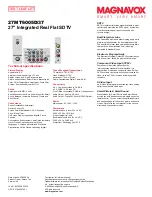 Preview for 2 page of Magnavox 27MT6005D - 27" Integrated Real Flat Sdtv Specifications