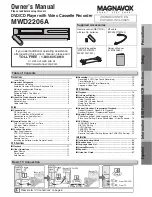 Magnavox MWD2206A Owner'S Manual preview