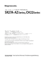 Preview for 1 page of Magnescale SR27A-AZ Series Instruction Manual