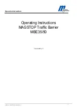 Magnetic Autocontrol MAGSTOP MBE35 Operating Instructions Manual preview